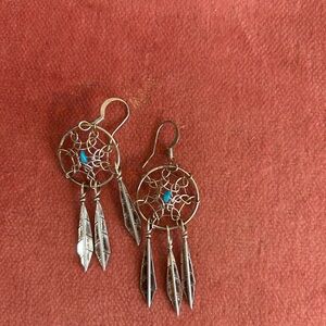Silver Dreamcatcher Earrings